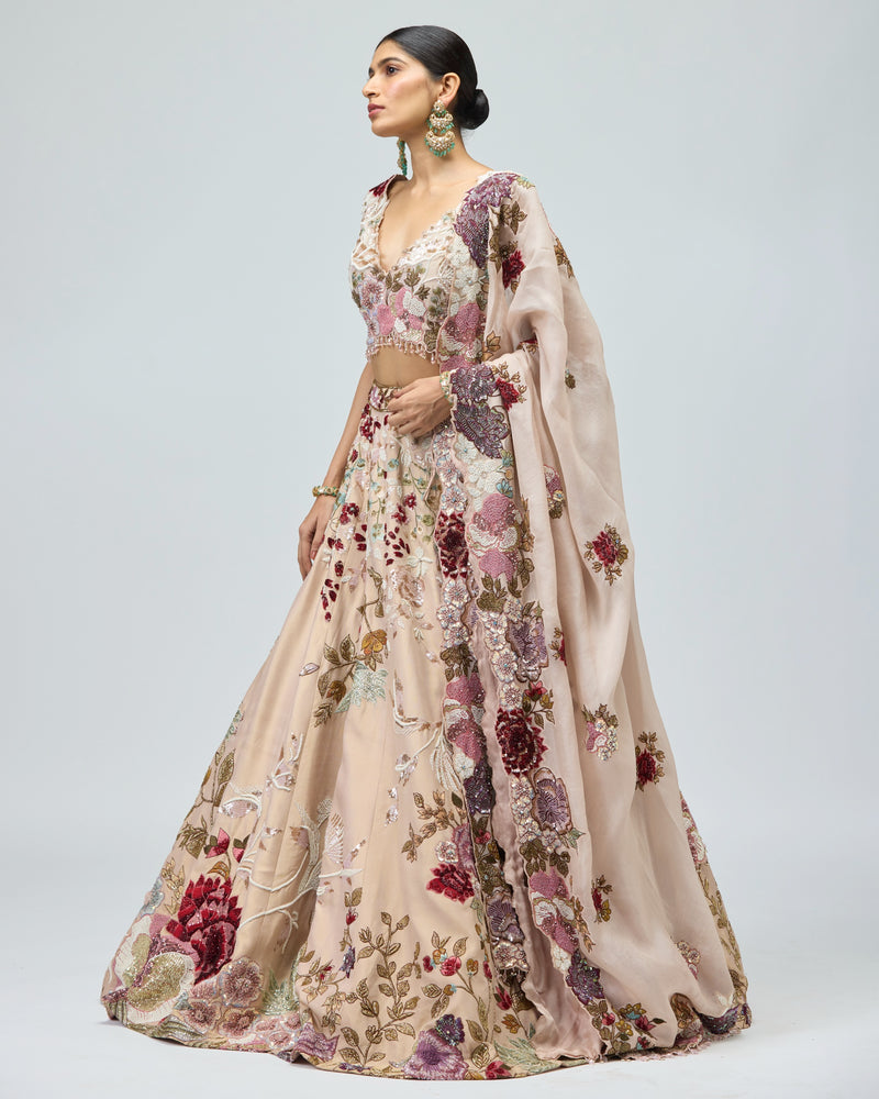 VISCOSE TISSUE LEHENGA SET