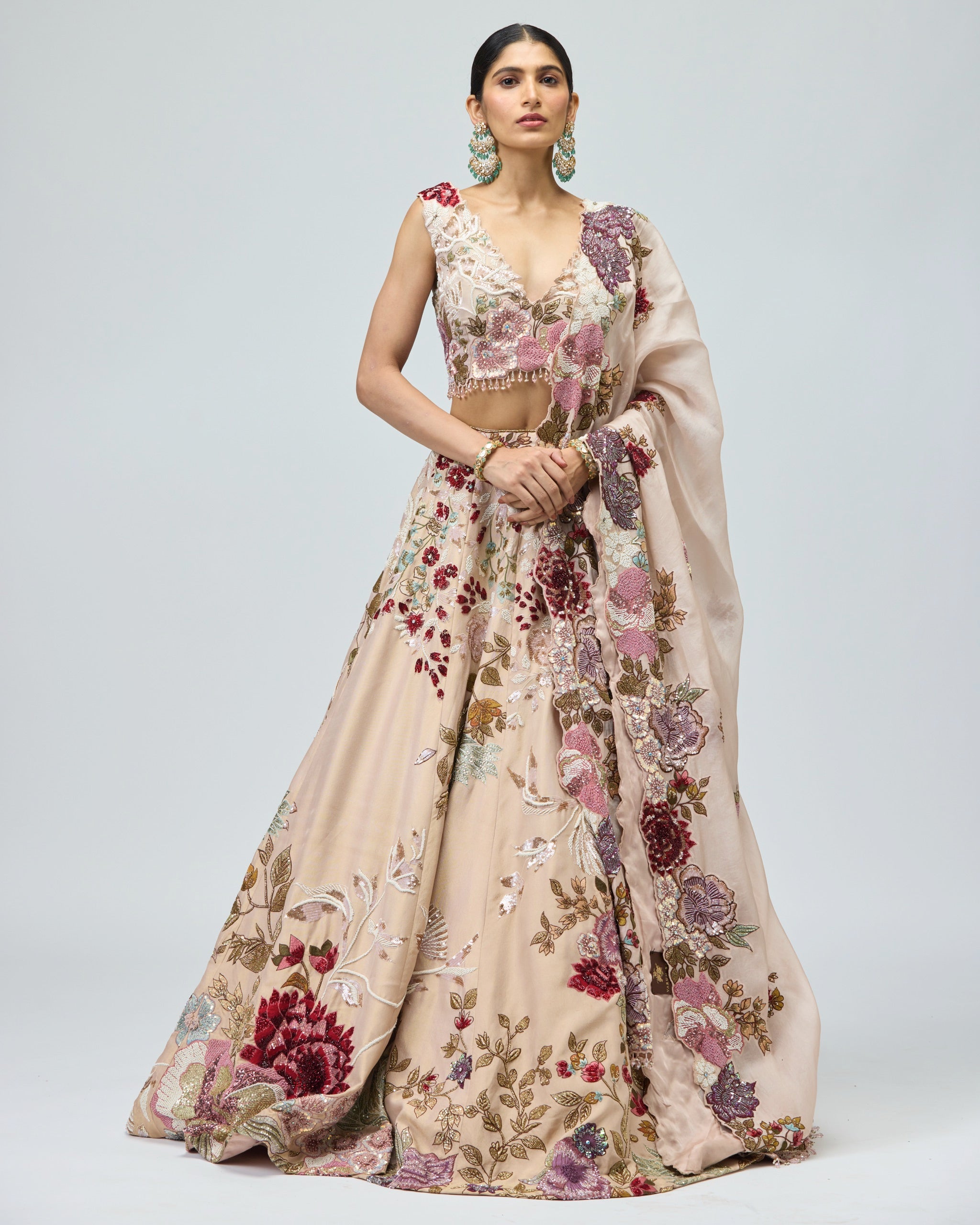 VISCOSE TISSUE LEHENGA SET