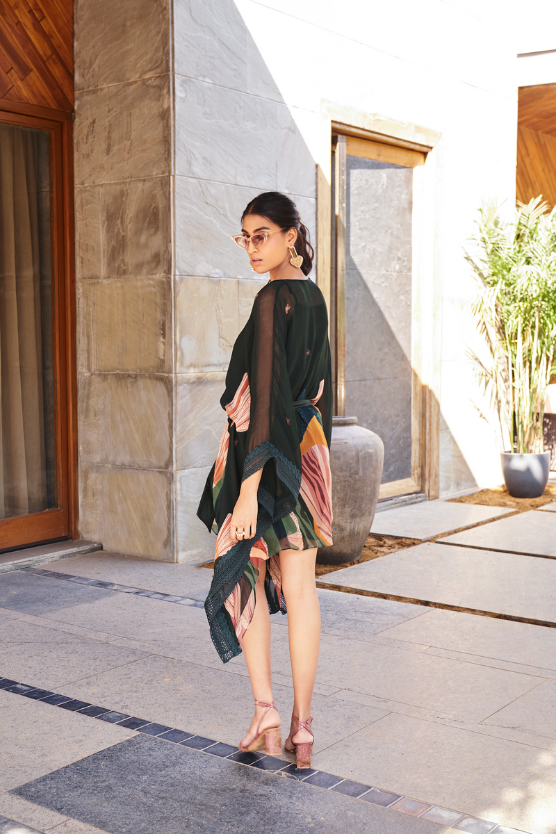 Bottle Green Short Kaftan